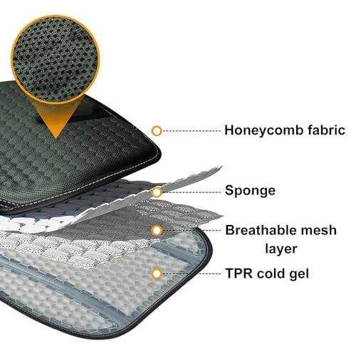 Gel Seat Cushion, Cooling Truck Seat Cushion Breathable Car Seat Cushion, Honeycomb Design Egg Cushion Chair Pad, Seat Cushion for Car - style: Style-C