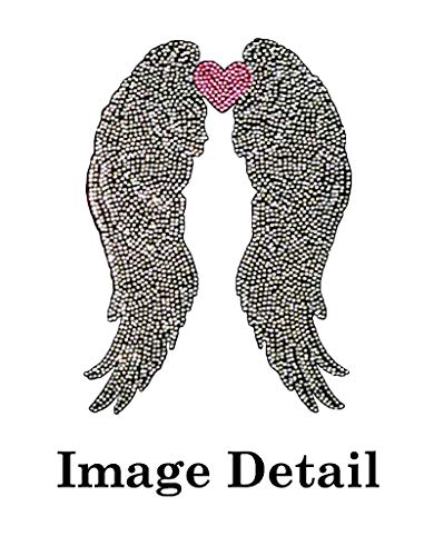ALLBrand Universal Fit Front/Rear 4Piece Full Set Crystal Bling Rhinestone Design Studded Carpet Car SUV Truck Floor Mats KAM MAT BLACK 0 - color: Angel Heart-Black