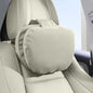 Car Headrest Pillow for Driving, Dual-Sided Leather Design Neck Pillow, Breathable Softness Neck Support, Universal Fit Head Rest Travel Pillow, Off White (Beige), 1 Pack - color: Off White (Light Gray)