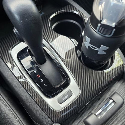 Gear Shift Panel Cover Trim for Honda Pilot 2016-2020/ Honda Ridgeline 2017-2019, ABS Automotive Center Consoles Cup Holder Cover Protector Accessories (Carbon Fiber Pattern) - color: Carbon Fiber Pattern