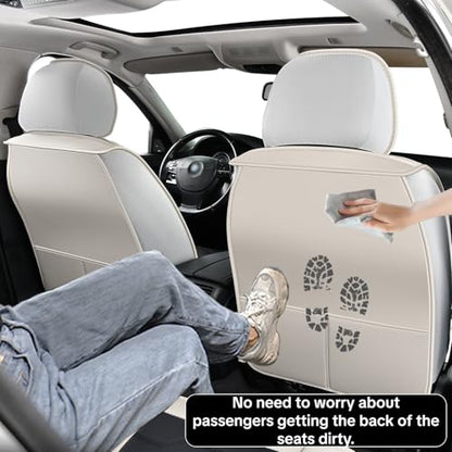 for Nissan Rogue 2008-2026 Car Seat Covers, Gray Car Seat Covers, Waterproof Leather, 5 Piece Full Set, Easy to Clean and Install, Wear Resistance, Beautify Interior - color: Lite_Gray
