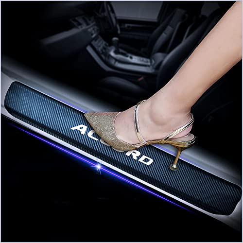4Pcs Car Door Sill Protector for Honda Accord, Carbon Fiber Anti-Scratch Guard for Honda Accord Accessories - Self-Adhesive Car Door & Sill Protector -White - color: White