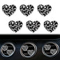6 Pcs Heart Air Vent Clips, Cute Heart Cars Air Fresheners Vents Clips Funny Cars Diffuser Vent Clips Car Interior Decor Charm Cute Car Accessories Decoration for Women Automotive (Leopard Texture)