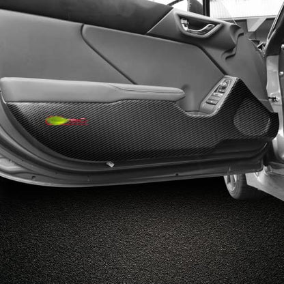 Car Door Anti Kick Pad for Toyota GR86 2021 2022 2023 2024 2025 Protective Stickers Interior Decals Accessories Self-Adhesive Side Edge Protection Mats Cover Carbon Fiber Pattern