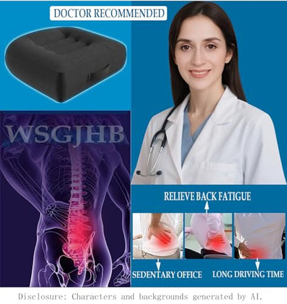 WSGJHB Car Booster Seat Cushion Posture Cushion Portable Breathable Mesh, Effectively Increase The Field of View Ideal for Office, Home, Angle Lift Seat Cushions,Black - color: Black Regular