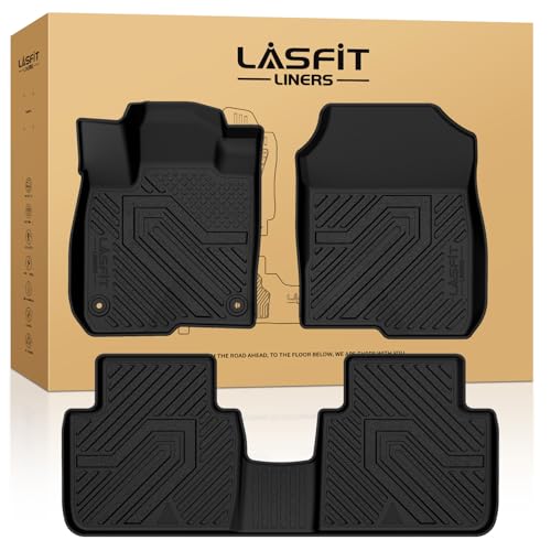 LASFIT Floor Mats for Honda HRV 2027 2026 2025 2024 2023 Sport/LX/EX-L (Gasoline & Hybrid) & for Acura ADX 2025-2026, All Weather TPE Custom Fit HR-V Floor Liner, 1st & 2nd Row, Black - style: 6）For Honda HR-V | 2023-2026 | 1st & 2nd Row