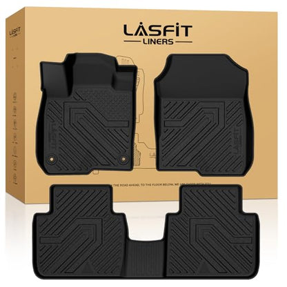 LASFIT Floor Mats for Honda HRV 2027 2026 2025 2024 2023 Sport/LX/EX-L (Gasoline & Hybrid) & for Acura ADX 2025-2026, All Weather TPE Custom Fit HR-V Floor Liner, 1st & 2nd Row, Black - style: 6）For Honda HR-V | 2023-2026 | 1st & 2nd Row