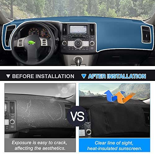 Autorder Dashboard Cover Mat for 2003-2008 Infiniti FX35/ FX45/ FX50 1st Gen (S50) Accessories Dash Cover Suede Dash Mat Sunshade Glare UV Rays Protector - size: For Infiniti FX35/FX45/FX50 2003-2008