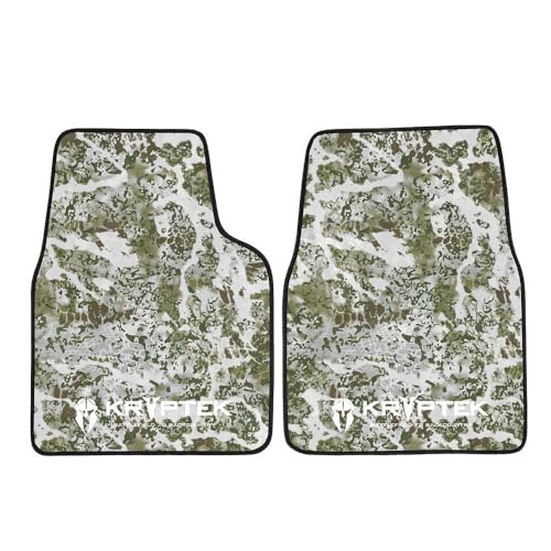 Coverking Universal Car Floor Mats Set of 2 (Front Driver and Passenger) Kryptek Grom Camo - All-Weather Protection for Mud, Dirt, Rain, Spills, Non-Slip Backing, Fits Cars Trucks SUVs Jeeps - style: Kryptek Grom