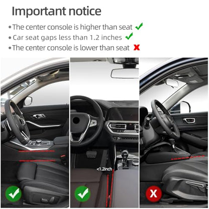 BETTERHUMZ Car Seat Gap Filler Organizer Compatible with BMW BMW G30 G20 F40 G21 G28 G11 G12 Z4 G32 G29 X1 X2 X3 X4 Series for Alcantara Car Side Seat Storage Box Accessories (carbon leather)