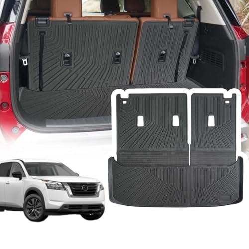 Cargo Liner Compatible with 2022-2025 Nissan Pathfinder Trunk Mat Cargo Mat Back Seat Cover Protector(Backrest Mats+Trunk Mat) - size: FOR 2022-2025 Nissan Pathfinder