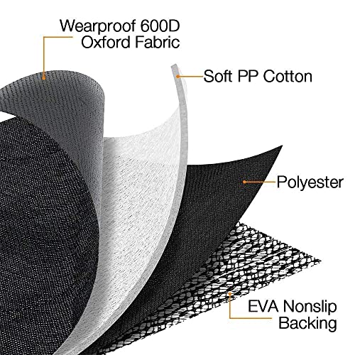 JSTHT Dog Car Seat Cover for Back Seat Waterproof Bench Seat Cover Protector Nonslip Durable Soft Pet Dog Back Seat Cover for Car, Truck, & SUV (Black)