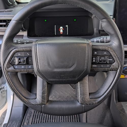 For Toyota Tacoma 2024 2025 and 4Runner 2025 Interior Accessories Center Console ABS Dashboard Cover Decor StylingTrim (Black Wood Grain, Steering Decor) - color: Black Wood Grain, size: 2024 Up Steering Decor
