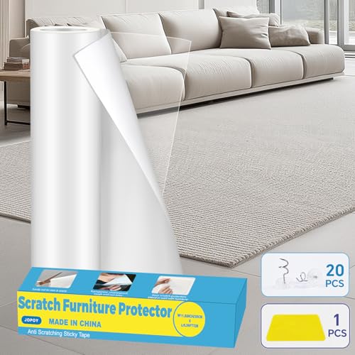 Cat Scratch Furniture Protector: Cat Anti Scratch Tape - Door Protector from Dog Scratching - Clear Training Self Adhesive Tape for Carpet, Sofa, Couch, Door(Transparent, 11.8" x 9.8FT) - size: 11.8" x 9.8FT