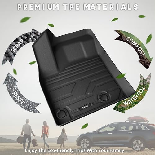 KARPAL Floor Mats for Nissan Rogue 2021-2025 2026 (Not for Sport), TPE Rubber All Weather Protection Floor Liners Nissan Rogue Accessories Car Mats, Front & 2nd Row & Cargo Liner - style: 2021-2026 | For Nissan Rogue | Full Set