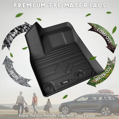 KARPAL Floor Mats for Nissan Rogue 2021-2025 2026 (Not for Sport), TPE Rubber All Weather Protection Floor Liners Nissan Rogue Accessories Car Mats, Front & 2nd Row & Cargo Liner - style: 2021-2026 | For Nissan Rogue | Full Set
