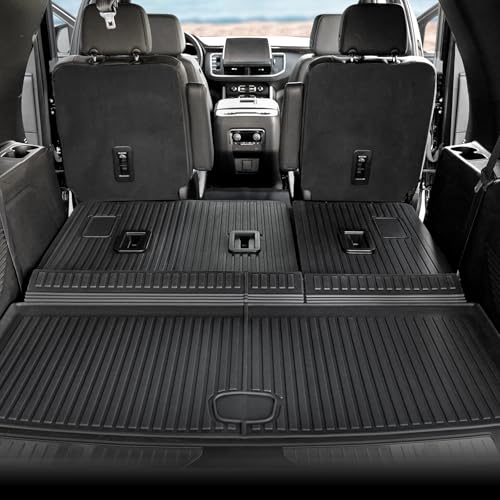 Cargo Mat for 2021-2026 Chevrolet Chevy Tahoe/GMC Yukon, Full Coverage All Weather Trunk Cargo Liner with 3rd Row Backrest Protectors for Tahoe Accessories (Not fit Yukon XL)