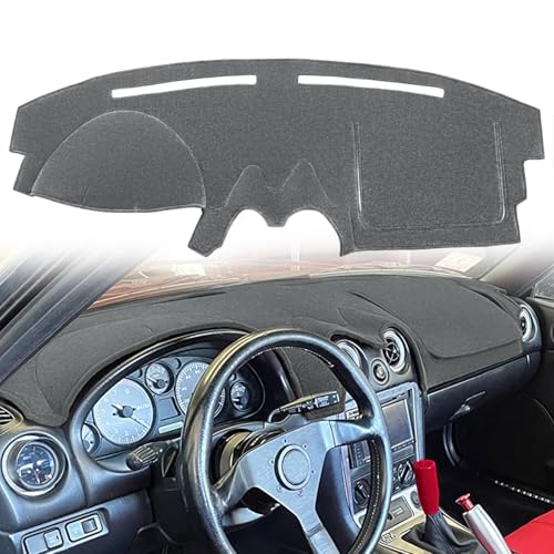 Dash Cover Mat Custom Fit for Mazda Miata Dashboard Pad Cap Carpet Protector K332 (Dark Gray) - color: Dark Gray