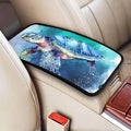 Universal Car Center Console Cushion Pad, Ocean Sea Turtle Green Soft Waterproof Car Center Console Cover Auto Armrest Seat Box Cover Protector for Most Vehicle SUV Truck Car - color: Ocean Sea Turtle Green