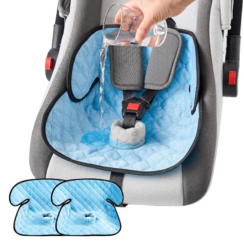 2 Pack Waterproof Piddle Pads Carseat Potty Training Car Seat Protector Waterproof Car Seat Liner Cover to Prevent Pee - color: Blue