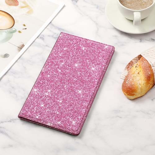 FINPAC Car Registration and Insurance Card Holder, Vehicle Glove Box Card Organizer Wallet Automobile Accessories for License - color: Glitter Pink