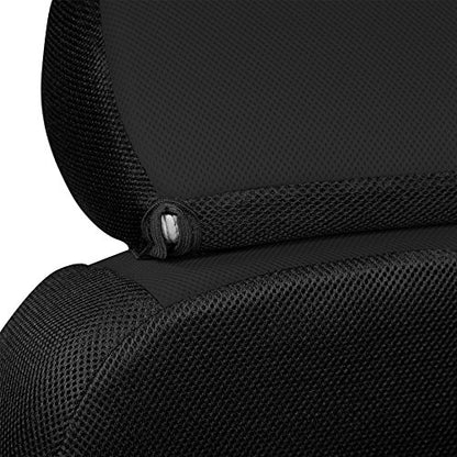 Coverking CSC2S1TT7458 Custom Fit Front 50/50 Bucket Seat Cover for Select Toyota FJ Cruiser Models - Spacermesh Solid (Black)