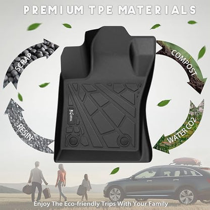 KARPAL Floor Mats & Cargo Liner for 2017-2025 2026 Jeep Compass, All Weather TPE Custom Fit Floor Liners Car Mats Accessories, Front & 2nd Row & Cargo Mat - style: 2017-2026 | For Jeep Compass | 1st & 2nd Row & Cargo
