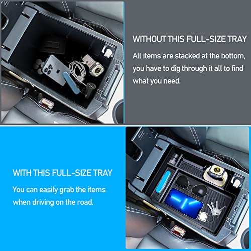 Upgraded Center Console Organizer for Toyota 4Runner 2024 2023 2022 2021 2020 2019 2018 2017 2016-2010 Full Size Tray Interior Accessories, Insert Armrest Box Secondary Storage ABS Material - size: 2010-2024 4Runner(1pcs)
