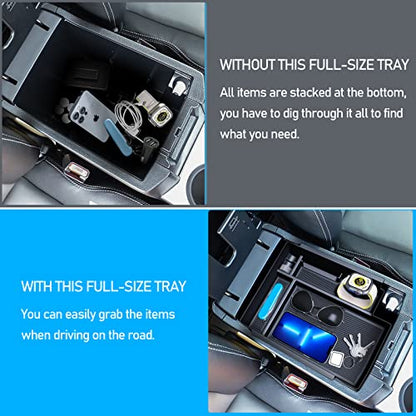 Upgraded Center Console Organizer for Toyota 4Runner 2024 2023 2022 2021 2020 2019 2018 2017 2016-2010 Full Size Tray Interior Accessories, Insert Armrest Box Secondary Storage ABS Material - size: 2010-2024 4Runner(1pcs)