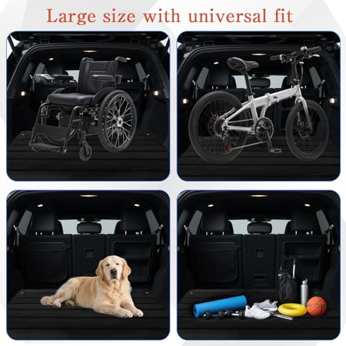 2 Pcs Large Bumper Guard 41 x 25 Inches Black Foldable Rear Bumper Protector Universal SUV Trunk Mat for Cars Preventing Scratches While Unloading Loading