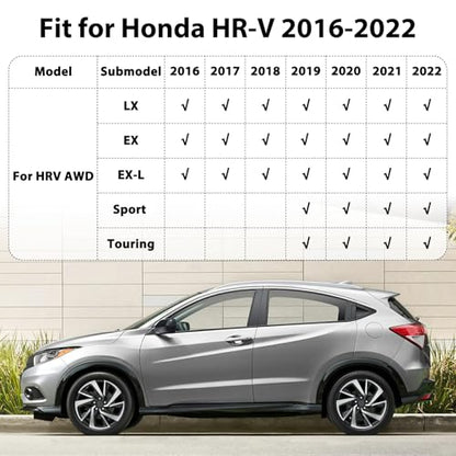 Floor Mats & Cargo Liner for Honda HR-V 2016-2022 (Only AWD Models) Custom Fit TPE Car Mats Accessories for HRV All Weather Protection Waterproof Anti-Slip Liners 1st & 2nd & Trunk Mat - style: 8) For Honda HR-V AWD | 2016-2022 | Combo Set