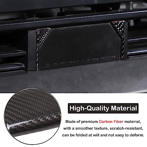 Aunginsy Car Front Trailer Hook Trim Sticker Compatible with Toyota Tundra/Sequoia 2022 2023 2024 Pickup Truck Real Carbon Fiber Material Decorative Sticker Protection Cover Exterior Accessories - size: Front Trailer Hook Trim Sticker