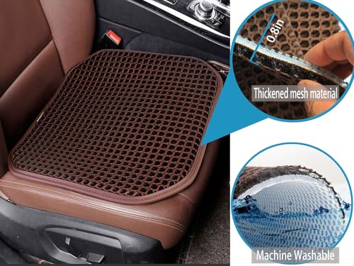 New Summer Vented Cooling Air Mesh Seat Cushion Pad for Car,Universal Ventilated Breathable Seat Cover Fits Car SUV Truck Van Pickup of Driving Seat for Men Women (Black-SeatCushion-1PCS)