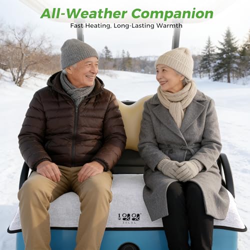 10L0L Universal Golf Cart Seat Covers/Seat Blanket for EZGO TXT/RXV & Club Car DS/Precedent, Breathable Seat Towel/Seat Cushions with Non-Slip Backing, All-Season Comfort (Not for Yamaha) - color: Light Gray
