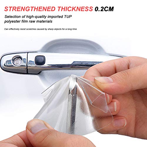 16 Pieces Car Door Handle Cup Protector Clear Car Door Handle Scratches Protective Films for Vehicles Transparent Paint Scratch Protection Protective Film