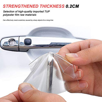 16 Pieces Car Door Handle Cup Protector Clear Car Door Handle Scratches Protective Films for Vehicles Transparent Paint Scratch Protection Protective Film