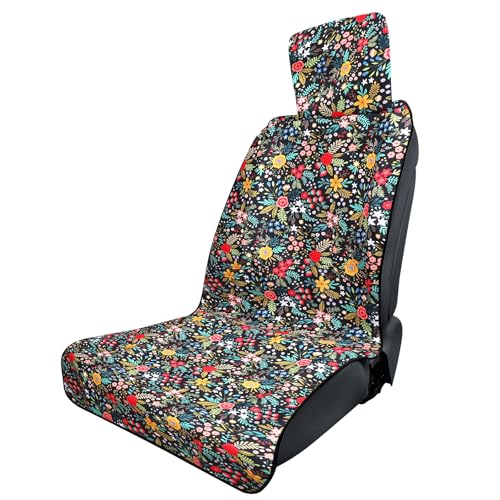 3tyto Universal Car Seat Covers, Waterproof Neoprene Seat Covers - Waterproof & Sweatproof, Machine Washable, Non-Slip Seat Protector for Car, Truck, SUV, Van (Floral, 1 Pack) - color: Floral, size: 1 Pack