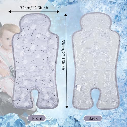 Miracle Baby Gel Car Seat Cooling Pad, Baby Stroller Ice Cooler Mat Summer Cooling Seat Liner for Babies(1 Pack) - color: Pumpkin