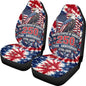 American Flag 250th Anniversary Patriotic Car Seat Covers Full Set of 2, Eagle Patriotic Seat for Auto Front Seats, Tie Dye Breathable Car Accessories for Sedan Truck SUV - color: American Flag 250th