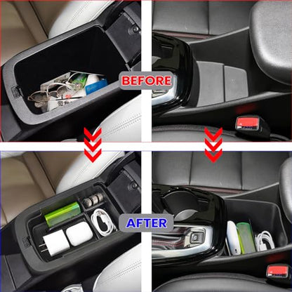Center Console Organizer Compatible with 2024 2025 2026 Chevy Trax Armrest Storage Box and Center Console Middle Storage Tray Insert Secondary Interior Accessories