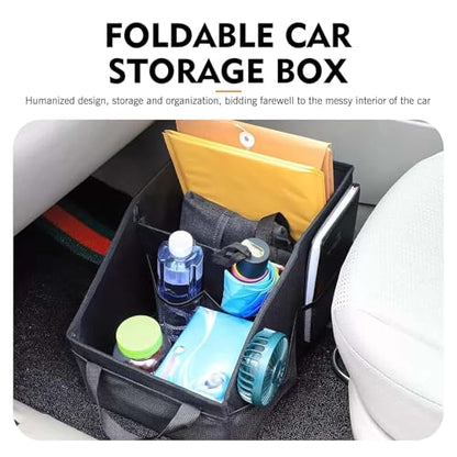 Car Seat Organizer, Backseat Car Organizer, Collapsible Organizers and Storage with Handles and Mesh Pockets, Fit for Front/Rear Consoles Back Seats (Black)