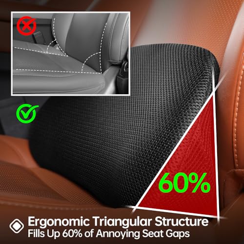 1P Car Lumbar Support with Ergonomic Structure, Suitable for Office Chairs, Gaming Chairs and Car Seats, Memory Foam Material with Breathable Mesh Fabric, Long-Lasting Lumbar Support - size: Style A Lumbar Support