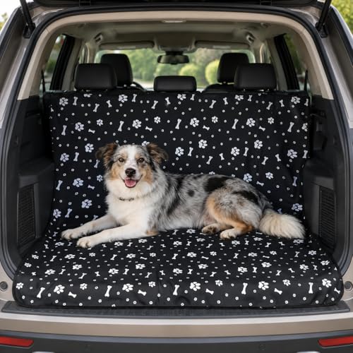 Waterproof Pet Car Seat Cover 49 x 51 in, Oxford Cloth Dog Car Seat Protector, Anti-Slip & Scratchproof Back Seat Cover, Urine Resistant Hammock Mat for Dogs & Cats