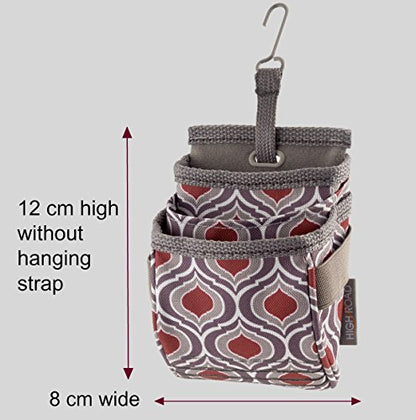High Road DriverPockets Car Pouch - Car Vent Pocket and Vent Cell Phone Holder for Car - Front Seat Organizer with 3 Pockets, Hanging Hooks and Charging Port