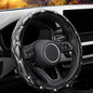 YOGURTCK Diamond Soft Leather Anti-Slip Steering Wheel Cover with Bling Bling Crystal Rhinestones, Universal 15 Inch for Women Girls, Fit Vehicles, Sedans, SUVs, Vans, Trucks - Black - color: A-Black