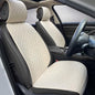 Linen Car Seat Covers Front Seat Covers Breathable Cloth Fabric Car Seat Protector - Universal Fit for Cars, Vans, SUVs, Trucks - 2 Units - Beige - color: Beige