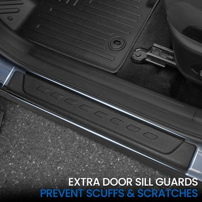 Floor Mats Set for Hyundai Tucson 2022-2025 2026 Gasoline Version (Not fit Hybrid), All Weather TPE Cargo Liner Backrest Mat Trunk Mat Door Sill Guards Accessories