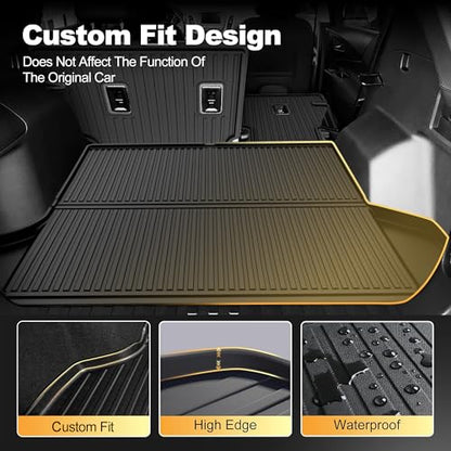 Cargo Liner and Backrest Mat for Chevy Equinox 2018-2024 - Custom Fit All Weather Trunk Mat Seat Back Cover - Car Accessories Interior Protection Rear Cargo Mat (Not for EV) - size: 2018-2024 Equinox