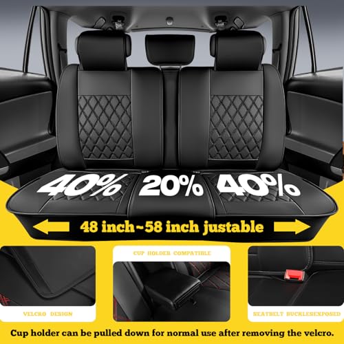 Car Seat Covers Full Set (5 Seats) - Premium Perforated Nappa Leather, Waterproof Shield, Omni-Adapt Fit SUVs Sedans, Ultimate Family & Pet Protection