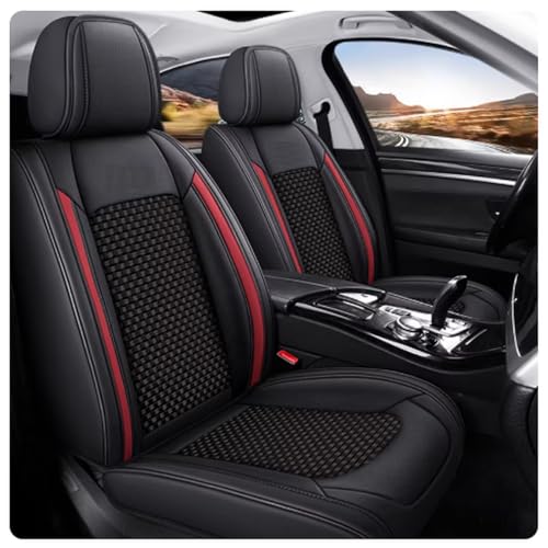 Custom Car Seat Covers for Mercedes Benz A B C CLA CLS CLK GLE GLS GLA GLK GL ML G S GLC SL CL SLC R SLK etc...Easy to Install car Cover (Black Red K+) - color: Black Red K+